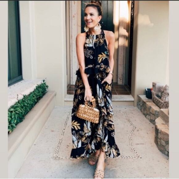 Free People Anita Printed Tropical Floral Dress - Picture 7 of 10